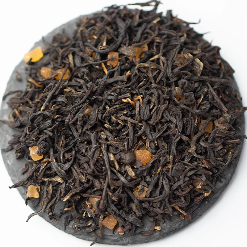 Black Mango Blend Tea Unsweetened Mango Flavored fruit tea Hand Plucked bubble milk boba Tea