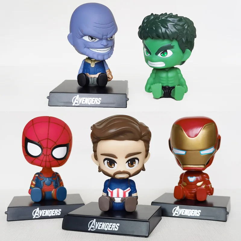 Cartoon Character Figurine Vinyl Car Dashboard Bobble Head Toy Custom Made Anime Action Figure Model