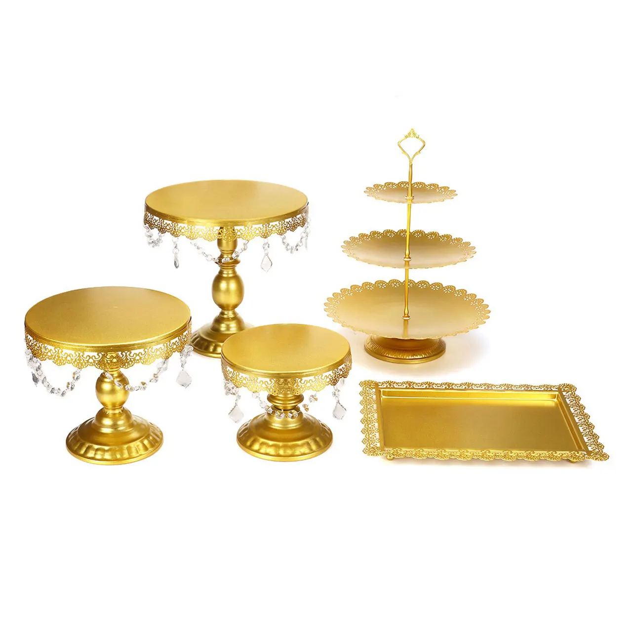Cake Stands For Party Events Wedding Birthday Christmas Cupcake Decoration Set Snack Dessert Display Pedestal Rack Tray Iron Art