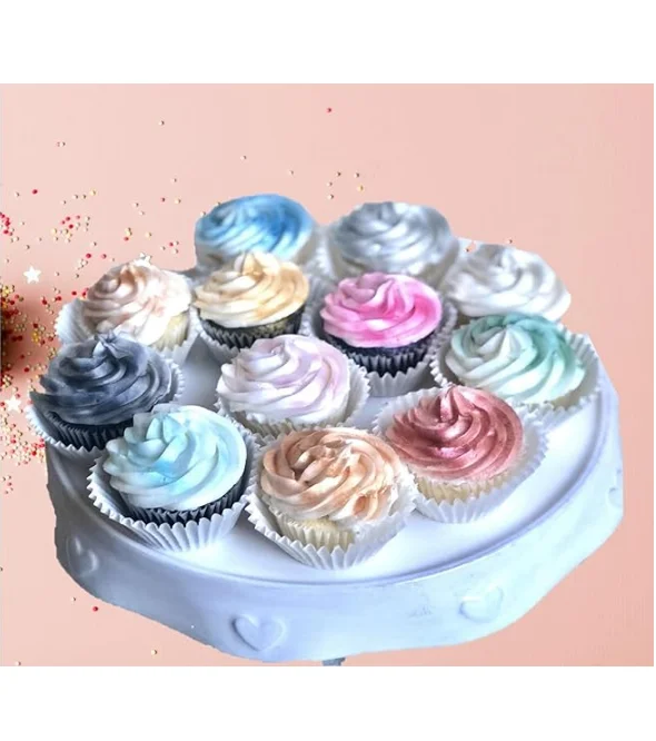 Food Coloring Gold/Silver/Rose Pearl Edible Glitter Luster Dust for Dessert Cakes Cocktail Drinks