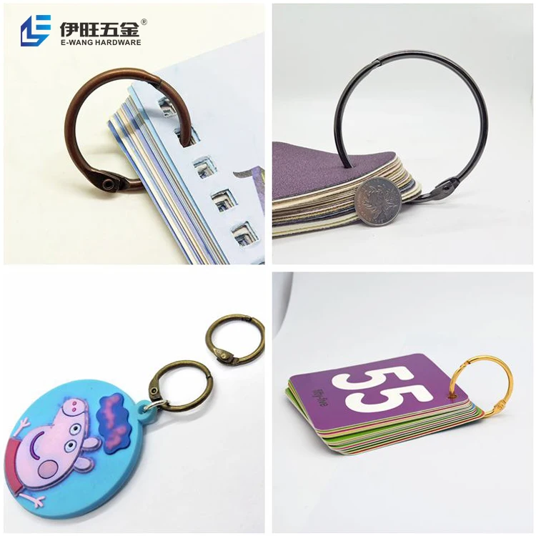 YIWANG Bronze 0.6 Inch Book Rings Open Metal Loose Leaf Book Binder Rings Binder Clips