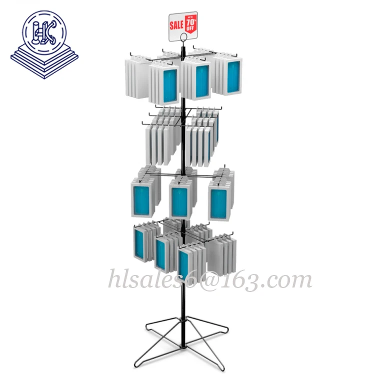 Gift Shops Metal Magnet Stickers Hair Accessories Pegboard Display Stand Rack Retail Steel Fixture