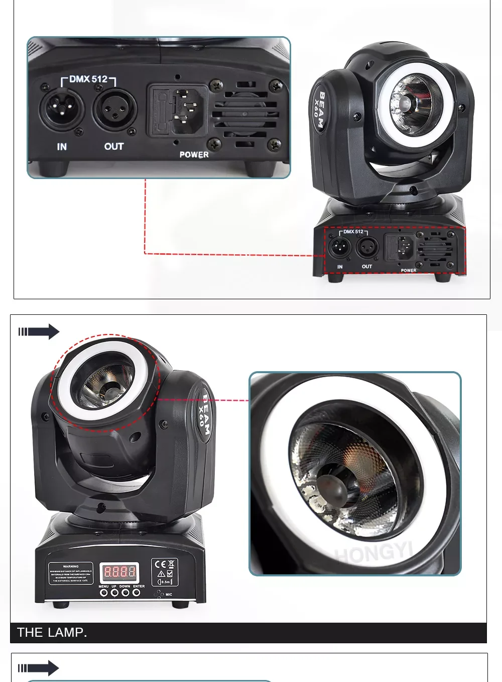 DMX Professional DJ beam Lighting 60W LED Moving Head Beam Light Led Dmx Stage Light