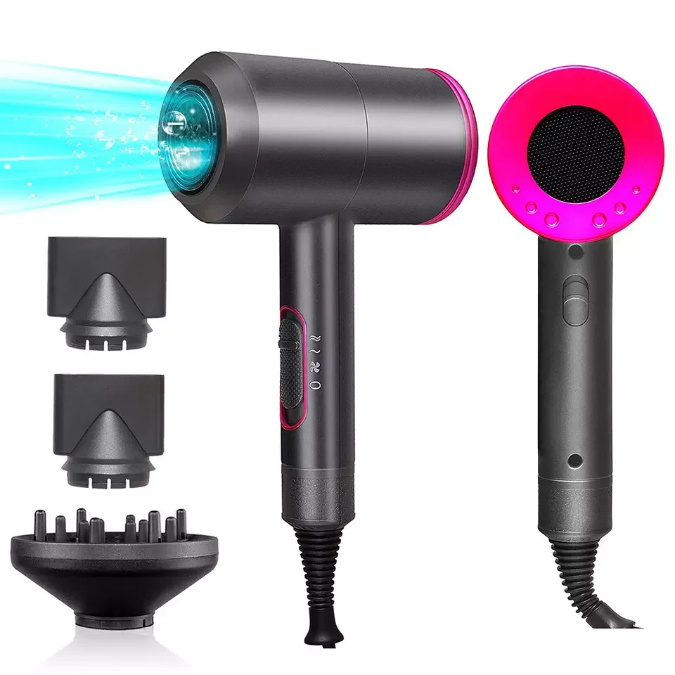 Dropshipping Strong Hot Air Brush Straightening Cold Wind Negative Ionic Hammer Blower Dry Electric Professional Buy Hair Dryer