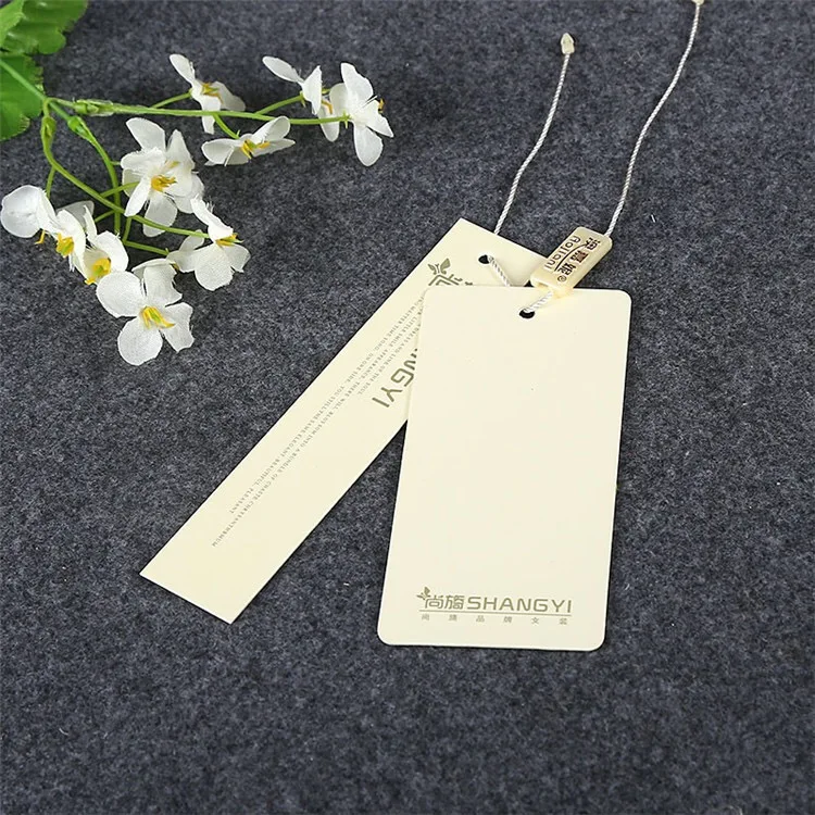 Printing embossed foiled  fashion style  custom logo hangtag paper tag for clothing/garment