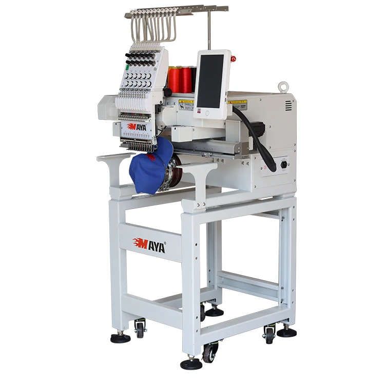 Multi Needle Single Head Mini Simple Embroidery Machine For Shirt 3d Cap Flower Jeans Ricoma