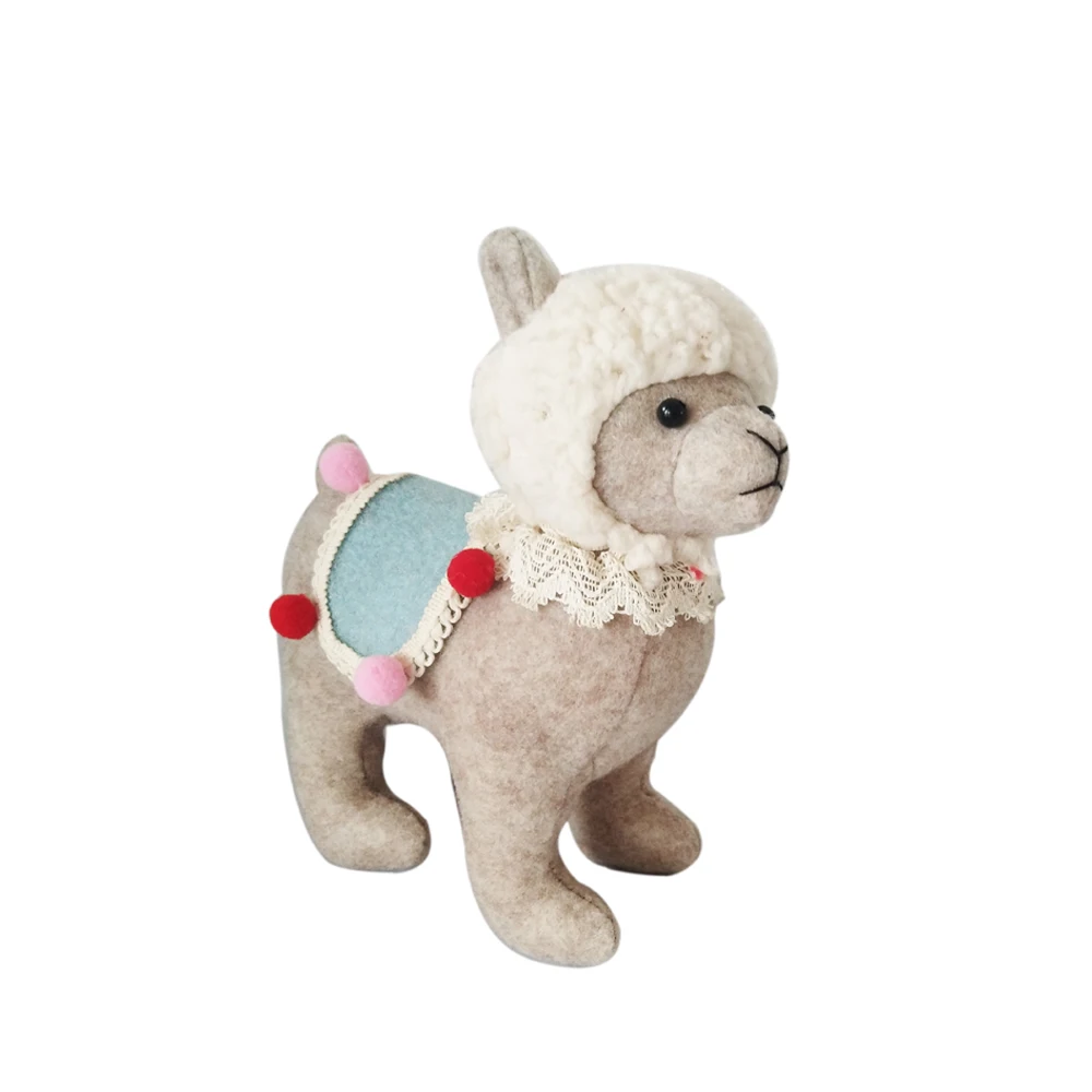 Holiday Gift Item Stuffed Toy Plush Alpaca Gift Ornament New Design Home Decoration