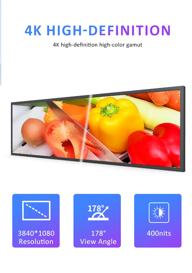 Electronic signs 28.6 29.5' led screen outdoor indoor video wall lcd panel screen digital signage displays