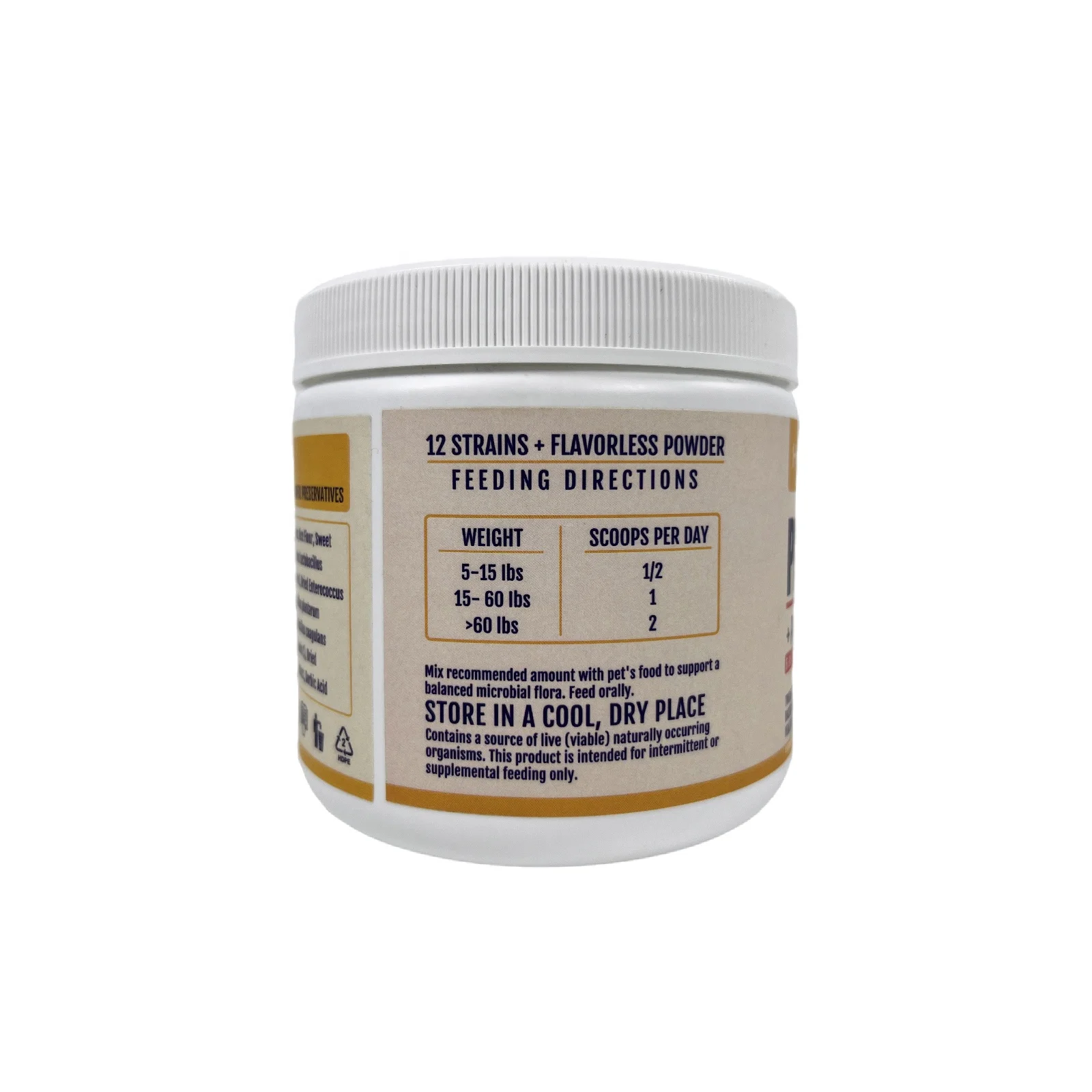 Hanyun Wholesale Private Label Probiotic Powder Digestive Health Supplement Pet Supplements Probiotics for dogs Beef flavor