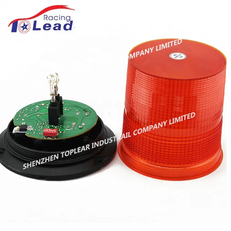 Factory Price DC12-48V  Red LED Strobe Beacon Light, 80 Pieces SMD 5050 Led Flashing and Rotating Emergency Warning Lamp