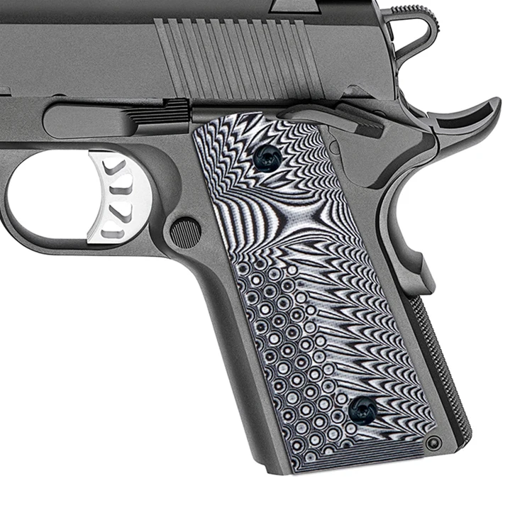 1911 Compact Officer Size G10 Gun Grip, OPS Eagle Wing Texture
