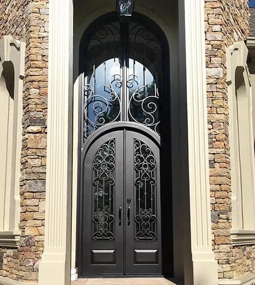 Factory Wholesale  Iron Door Front Door Iron Wrought Prices  Iron Door