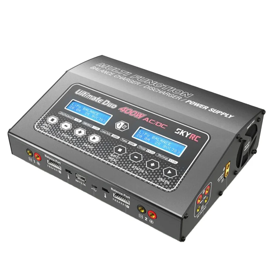 SKYRC D400 Ultimate Duo 400W AC/DC Balance Charger / Discharger / Power Supply Twin-Channel Charger in Chargers