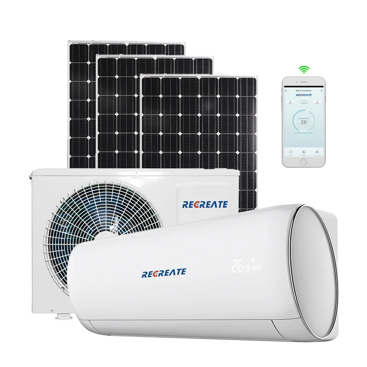 Solar Air Conditioner Wholesale 24000btu Solar Inverter Hybrid Air Conditioner Ac220 Dc48v Battery Panel Solar