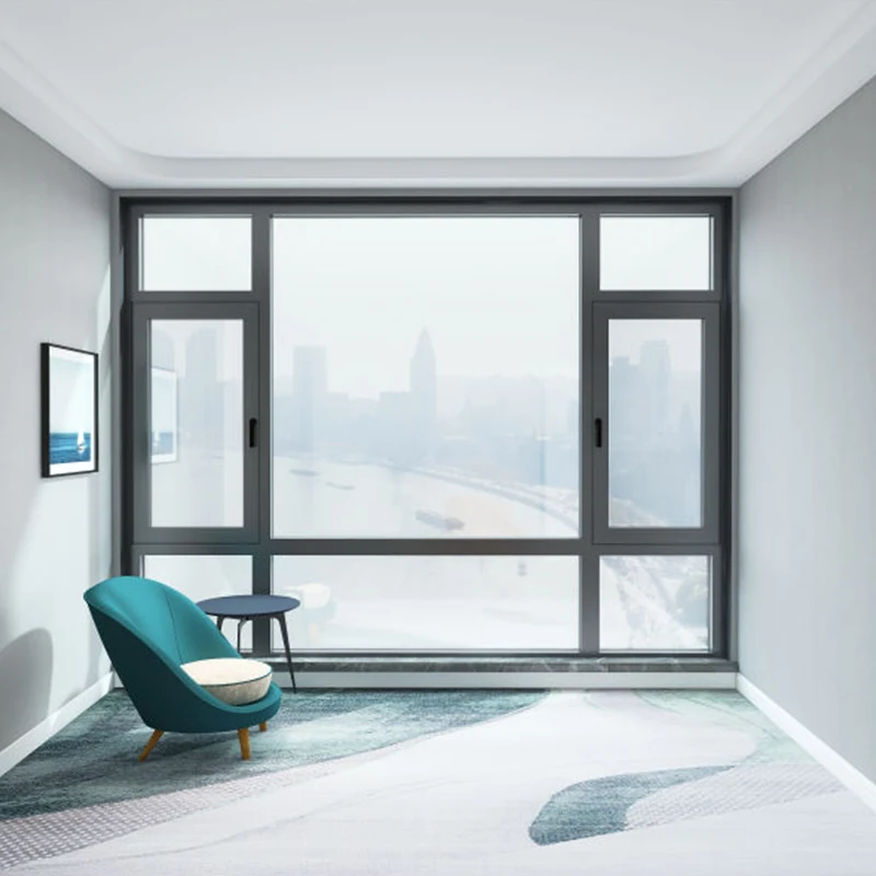 Panoramic French window, balcony window, customized VF80