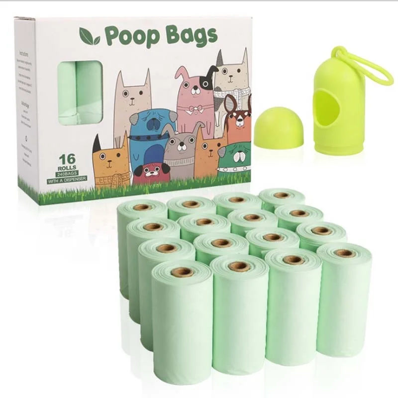 PVA 100% water biodegradable dog poop bag standard size with different colors