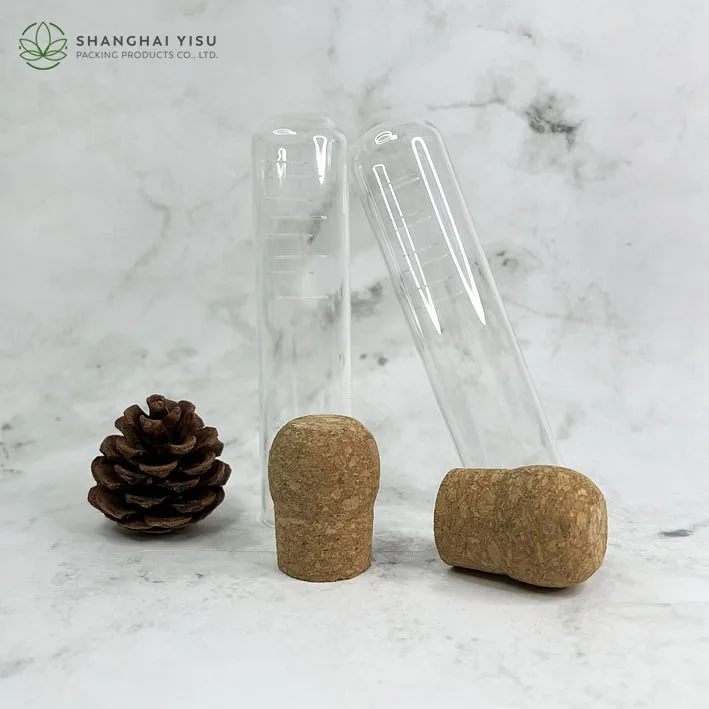 10ml 30ml 50ml Vial Glass Clear Test Tube with Cork Tea Infuser Tube Glass
