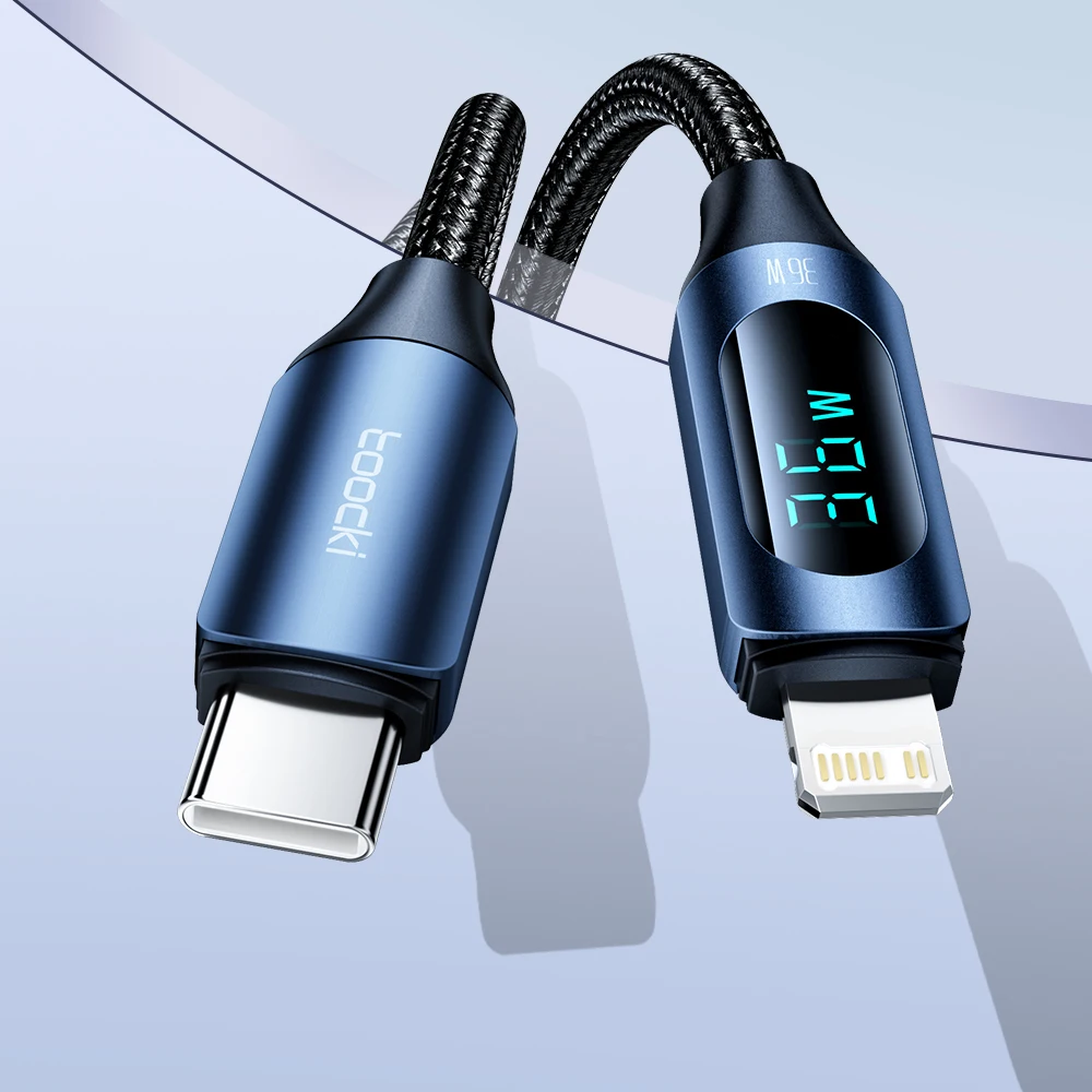 Toocki hot 36w selling products 2023 iphone charger cable lightning cable for iphone 11 12 13 ipad