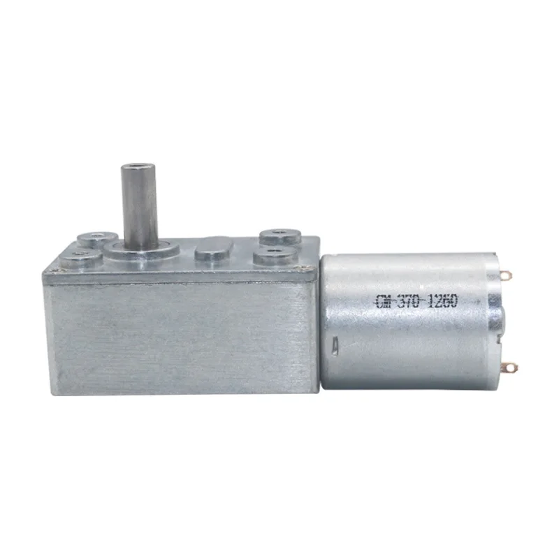10RPM 40RPM Jgy370 High Torque Reducer Small Hollow Shaft Self-lock Engine 24V 12V Dc Micro Electric Drive Worm Gear Motor