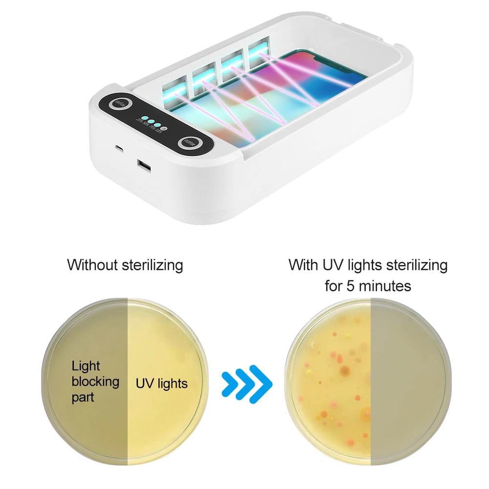  Trending Products UV Light Smart Cell Phone Sanitizer Sterilizer USB Charger