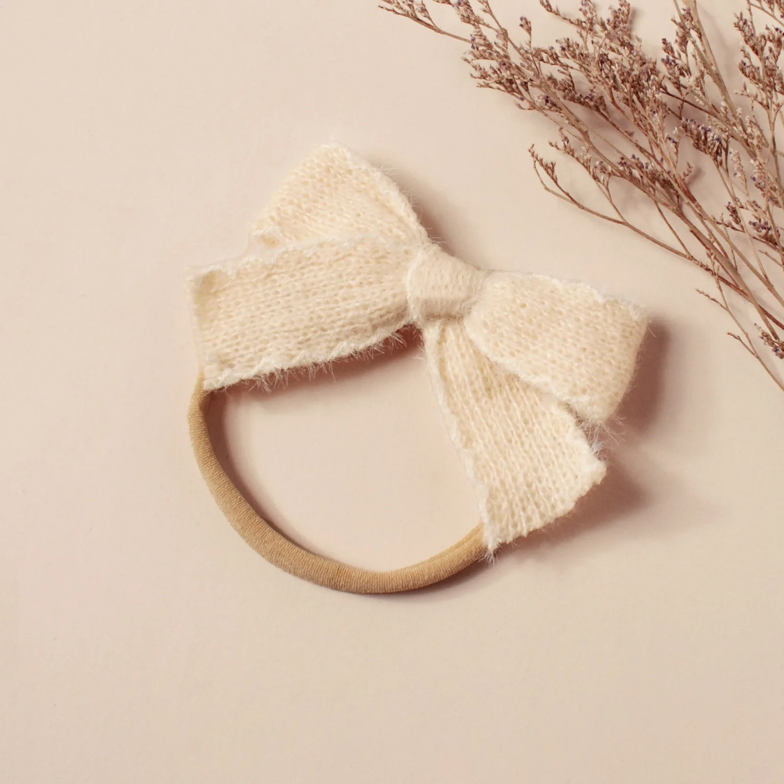 Xiximi Wool Bow Elastic Baby Headband For Newborn Girls Hairbands Bowknot Infant Classical Headwear Turban Baby Hair Accessories