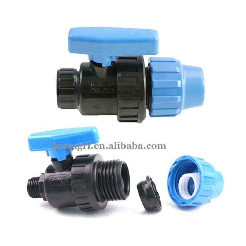 Hot Sale Farm Irrigation Hose Connector PE Compression Fittings female thread ball valve for drip pipe tape irrigation