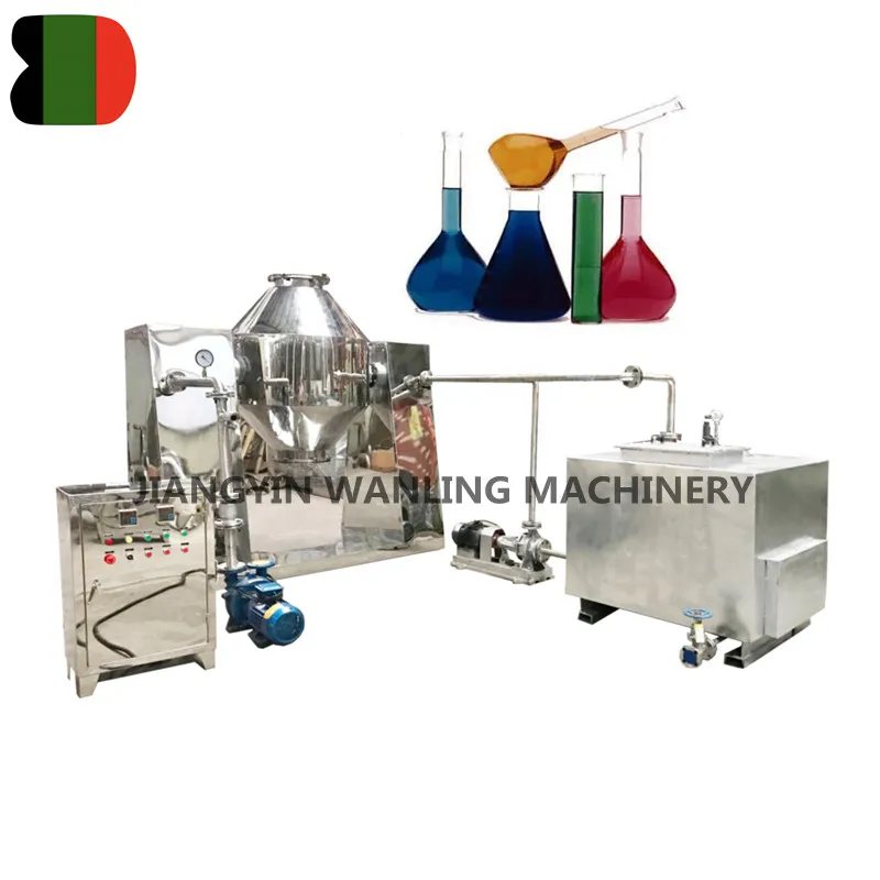 SZG industrial liquid chemical dryer paint dyestuff powder double cone conical vacuum screw drum drying machine dehydrator