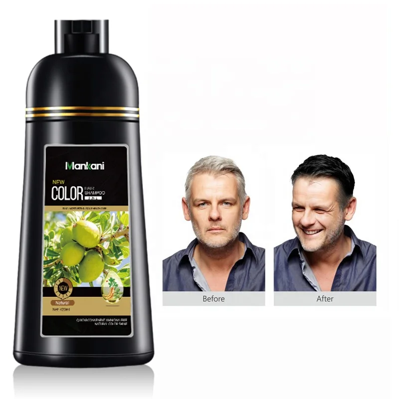 OEM Permanent 5 min Easy Fast Black Hair Dye Shampoo Men Women Dark Brown Hair Color Shampoo