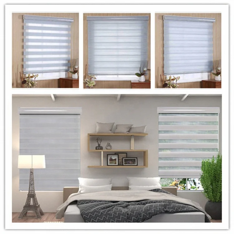 QINGYING Factory Customized Zebra Blinds Day Night Double Roller Curtains