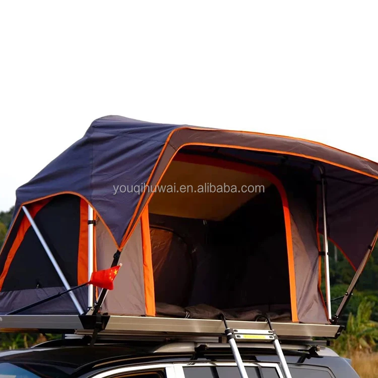 YOUQI Outdoor 2-3 Person Waterproof Hydraulic Auto Pole Oxford Cloth Travelling Foldable Car Camping Soft Shell Roof Top Tent
