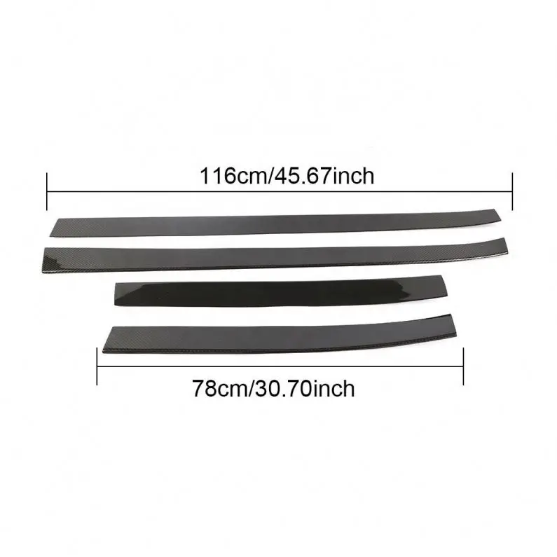 RZ Style Model X DRY Carbon Fiber Side Door Decoration Trims for Tesla Model X 2016-2018