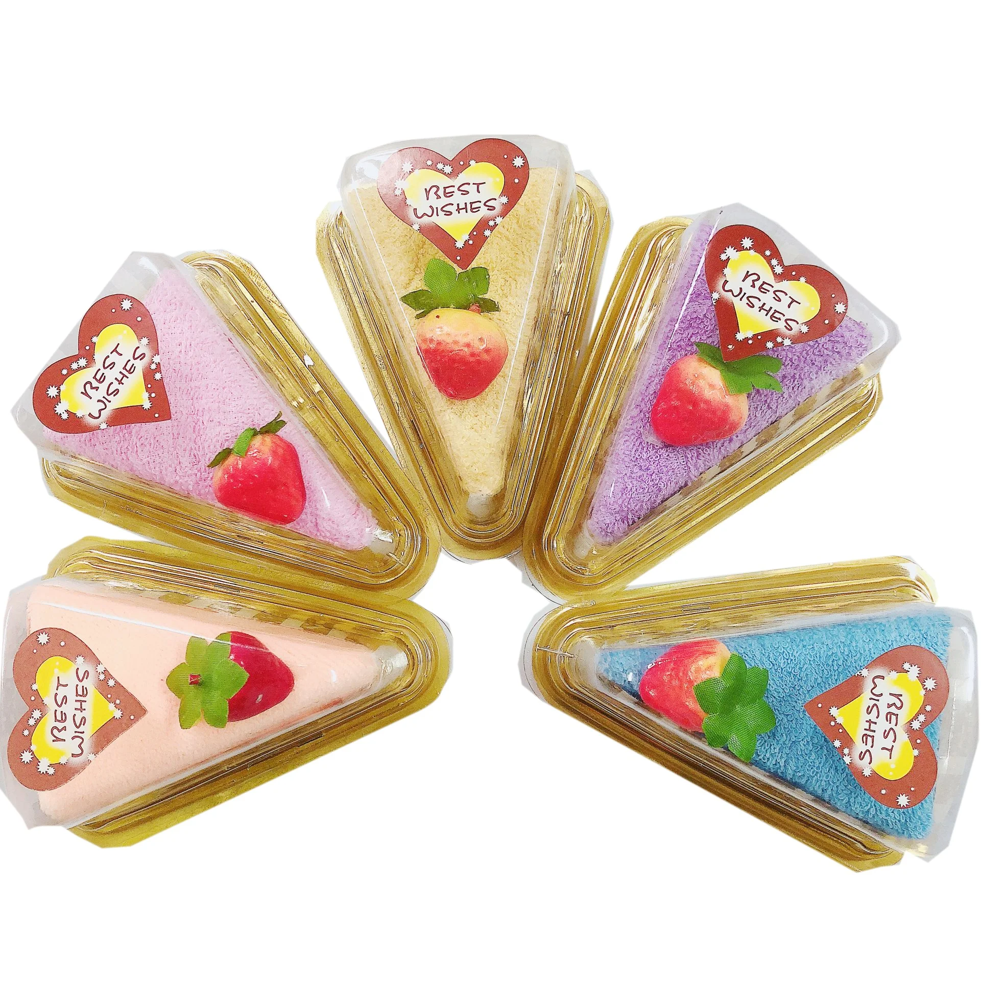 Party wedding birthday door gifts wholesale cake shape towels