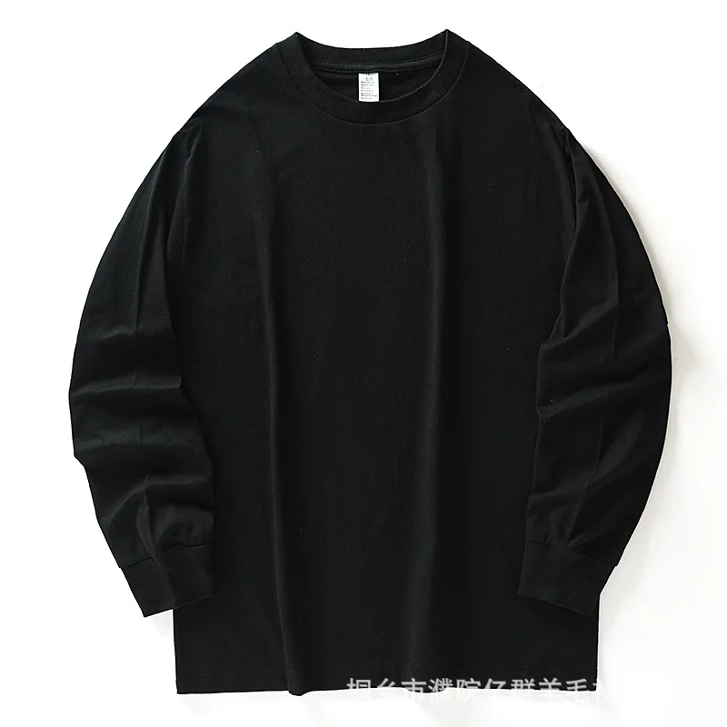 High quality 210g oversized custom label  big size white tshirts best quality classic summer crew neck men long sleeve tshirts