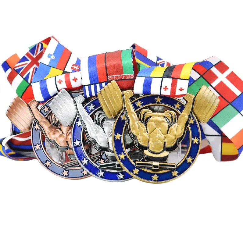 Wholesale Football Soccer Trophies And Medals Personalized Sports Blank Engraved Wrestling Medal Custom Design