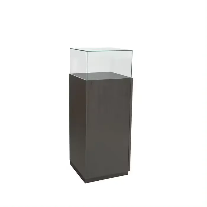 High Quality Black Display Cabinet with Glass Doors Display Cabinet Showcase Glass for Sale
