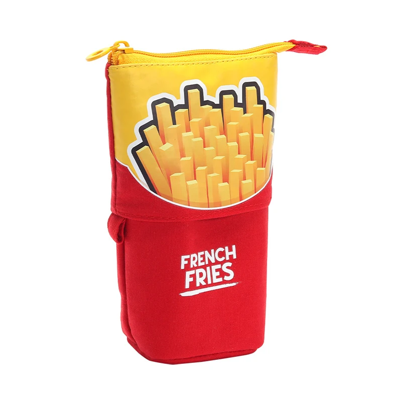 fashion stationary kids milk popcorn panda cartoon telescopic pop up pencil case stand up pencil pouch bag