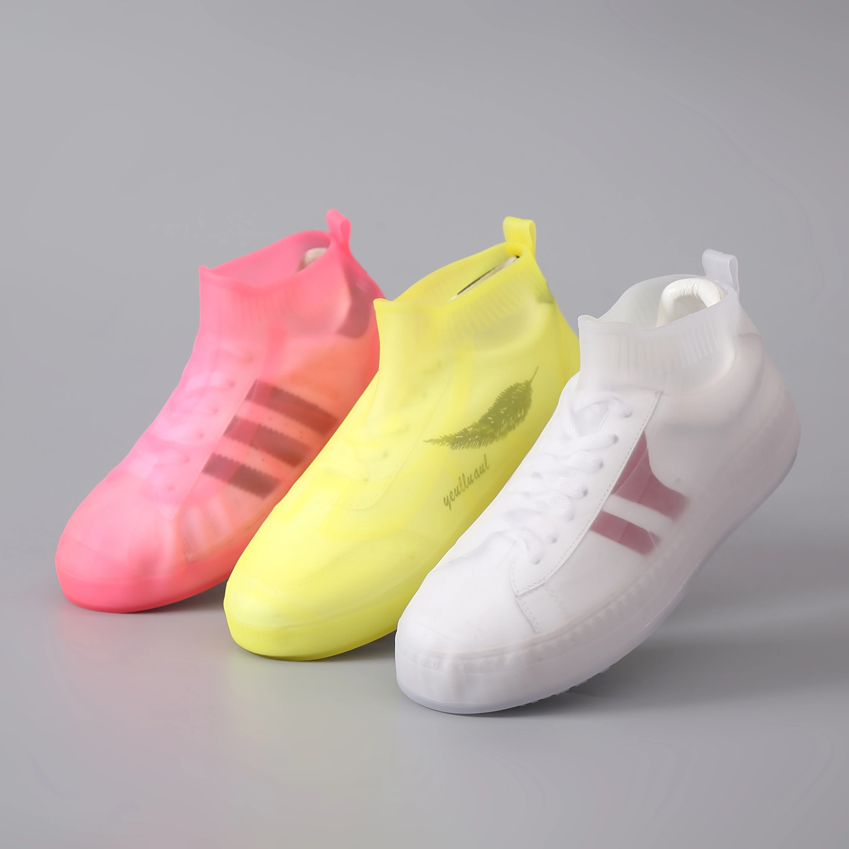 custom color reusable safe non slip silicone shoe covers waterproof silicone rain boots