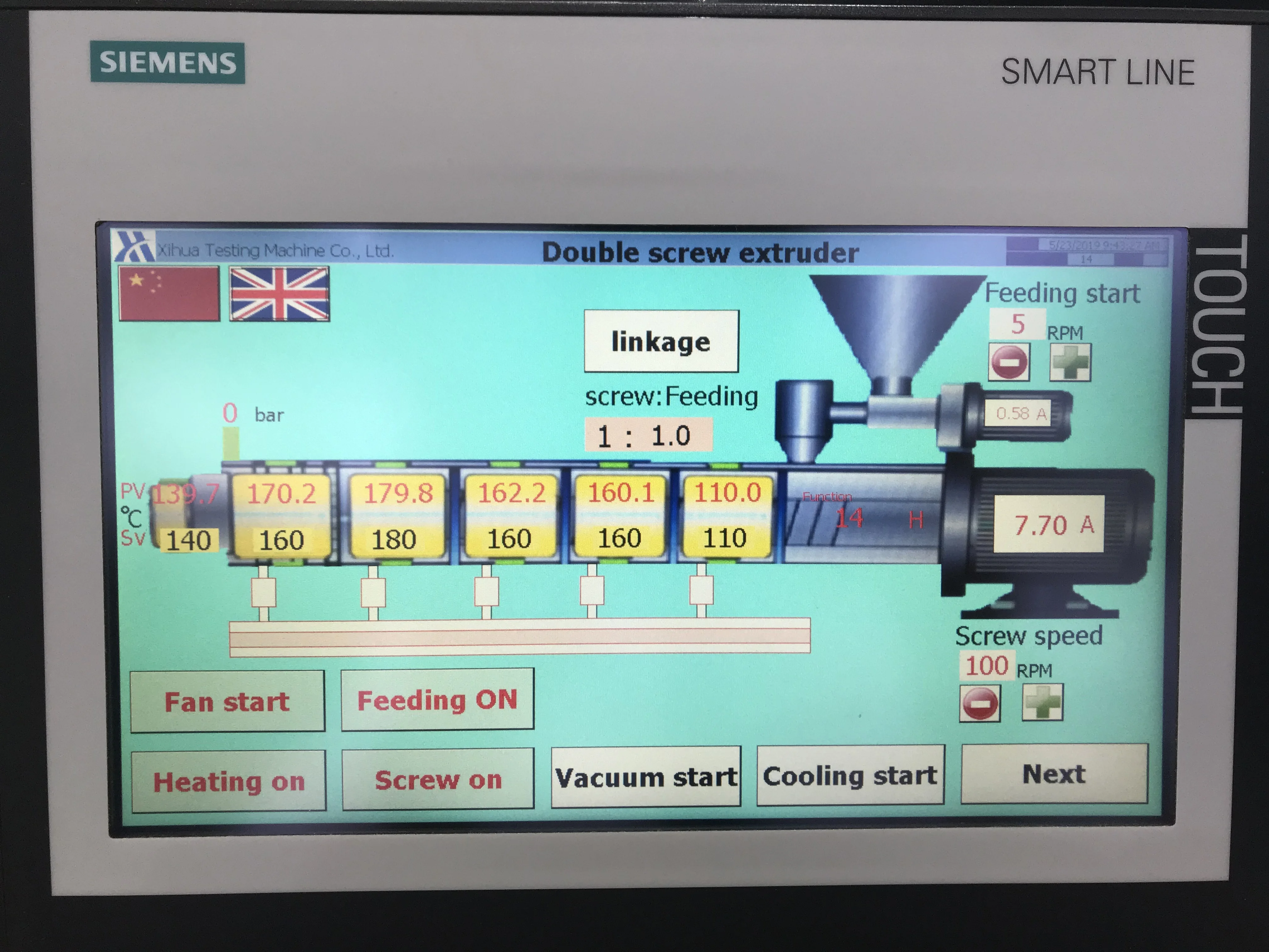 Lab Scale Plastic mini twin Screw Extruder Granulation Production Line For Pellets