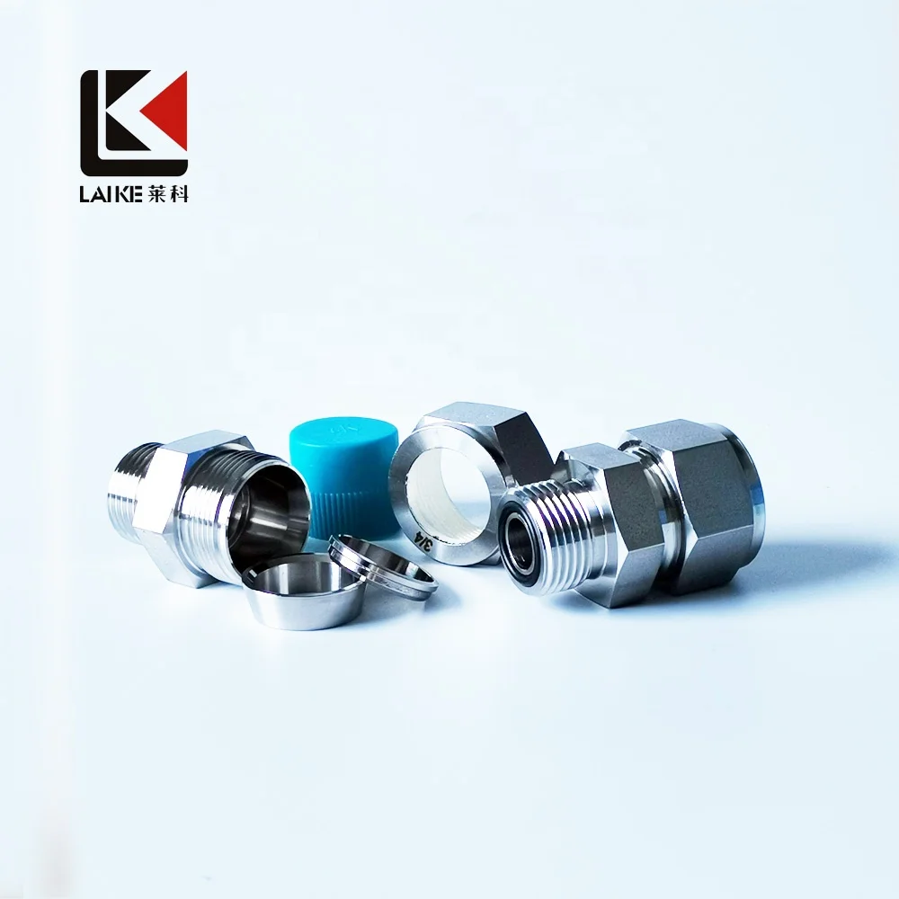 Stainless Steel Compression Tube Fitting with Double Ferrule in Union, Reduce, Elbow, Tee Shape