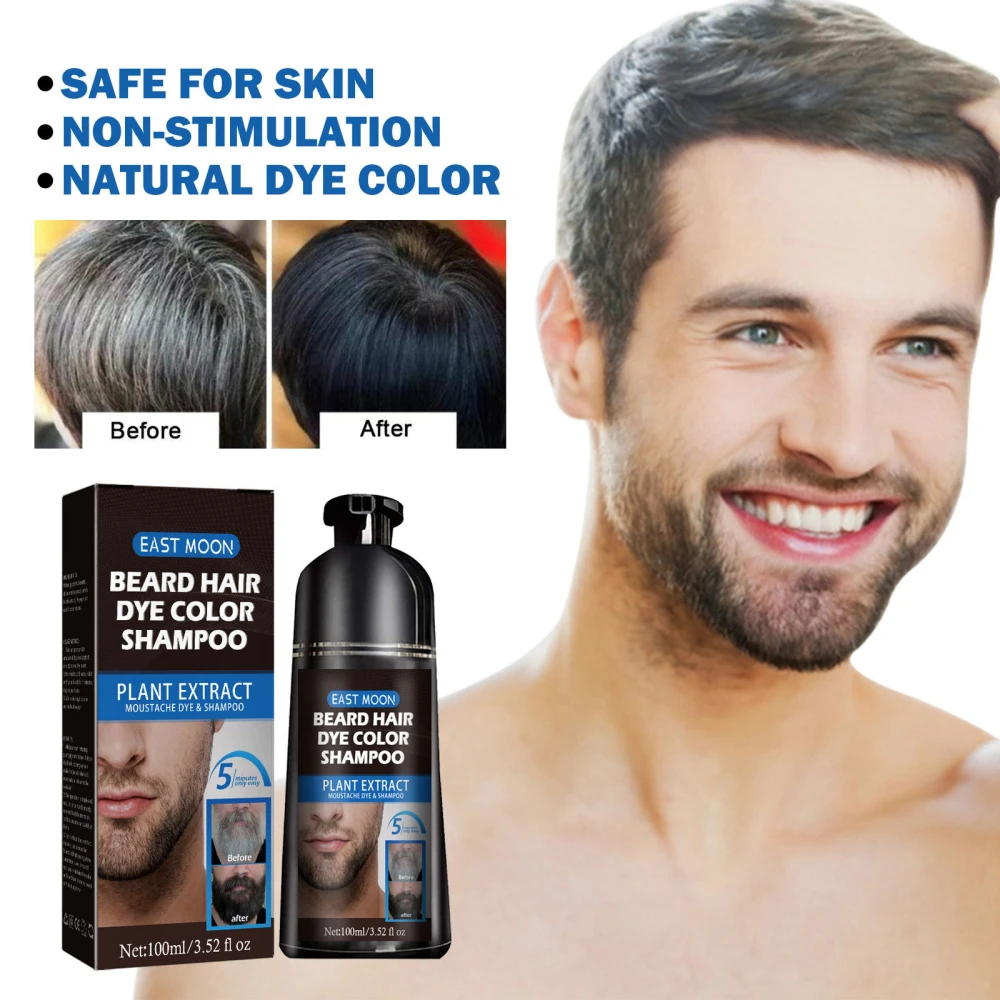 Beard Dye Black Hair Color Shampoo Fast Black Hair Shampoo Pewarna Rambut Hair Dye Colour Shampoo