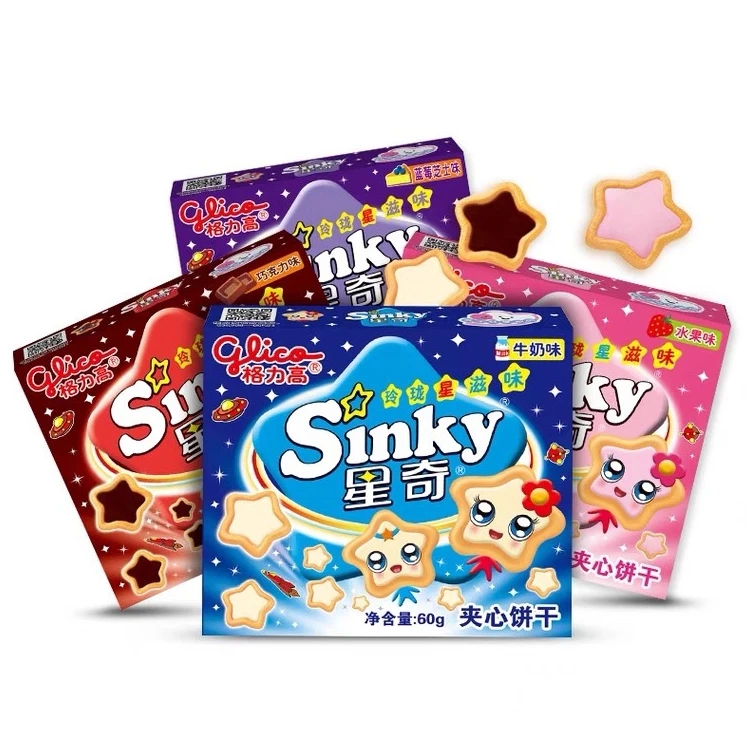 Украшенные детские закуски glico в форме звезды печенья и торта