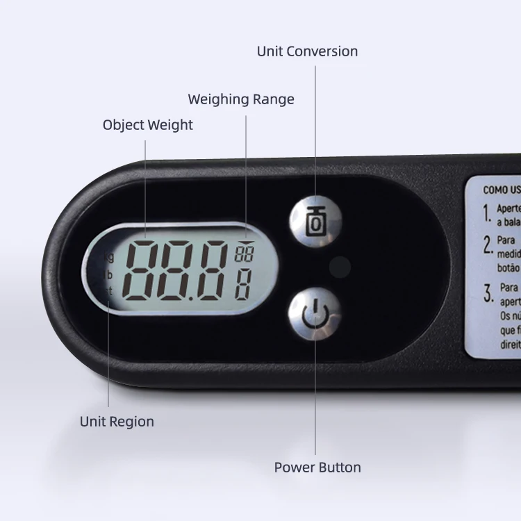 Suitcase Hanging Luggage Scale 50kg ABS Material Fishing Scale New Capacity Portable Digital Travel Auto On/off,weight Measuring