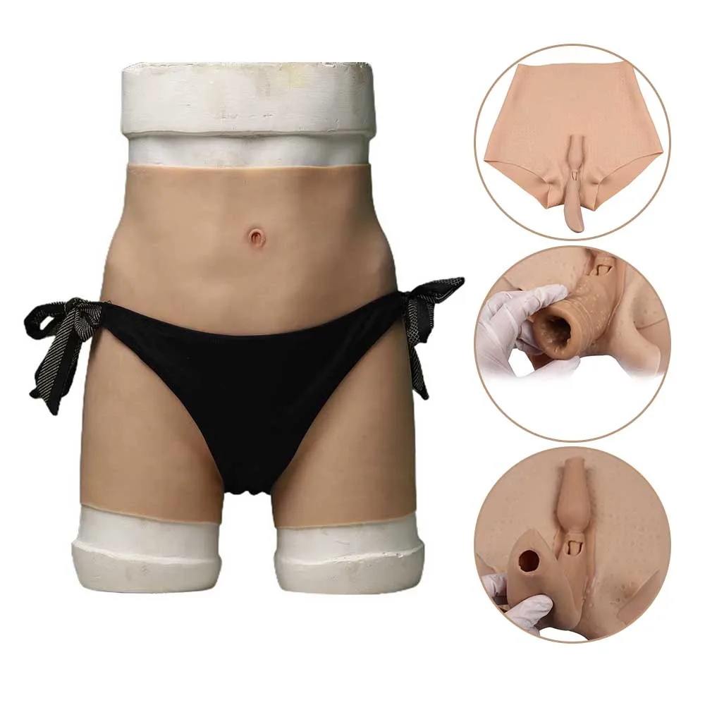Мужские Силиконовые трусы трансвестита, имитация влагалища, трусы, нижнее белье для имитации влагалища, набедренная попа, пенис, силиконовые боксеры, гей-трусы для мужчин и женщин