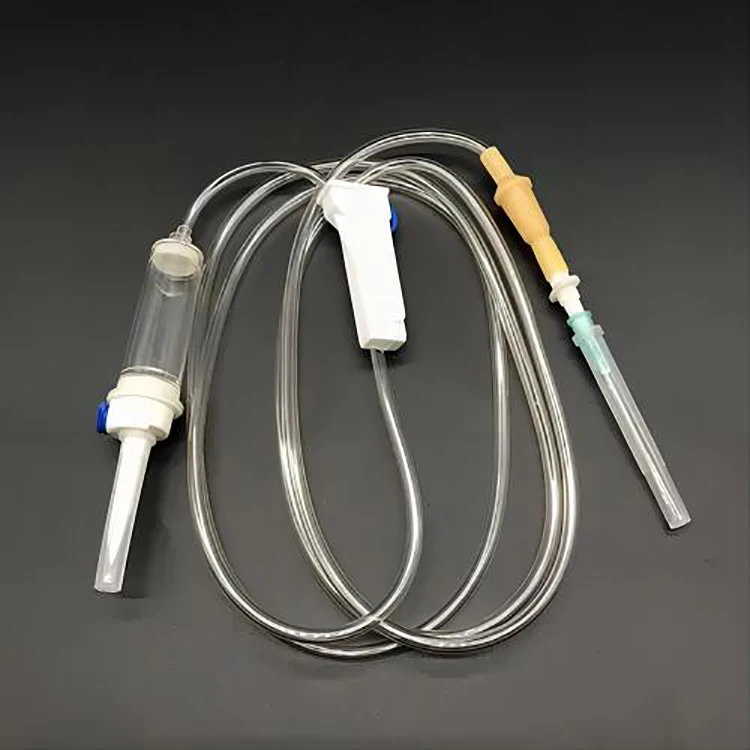 Hawkmed Disposable Transfusion Set Iv Infusion Set With Needle System for Solution Infusion Set