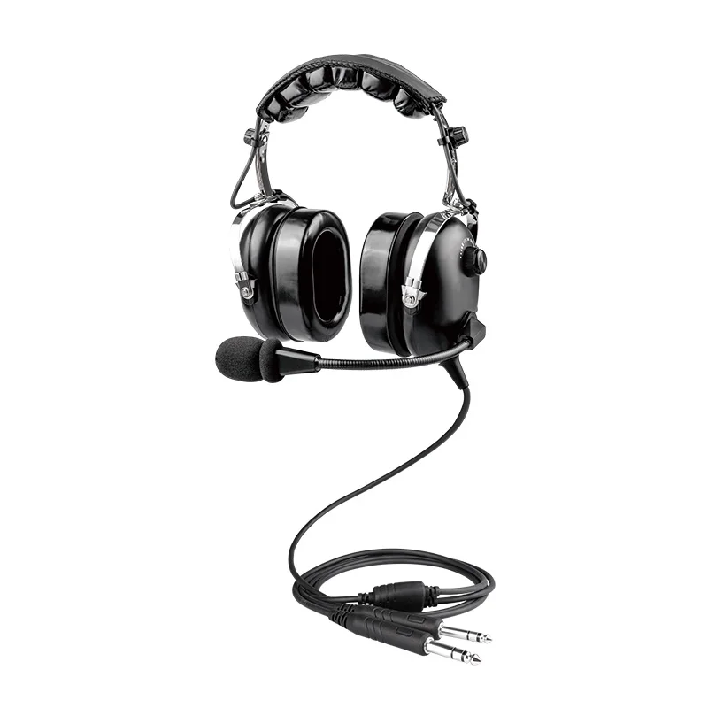 GA use dual plugs noise canceling aviation headset for pilot