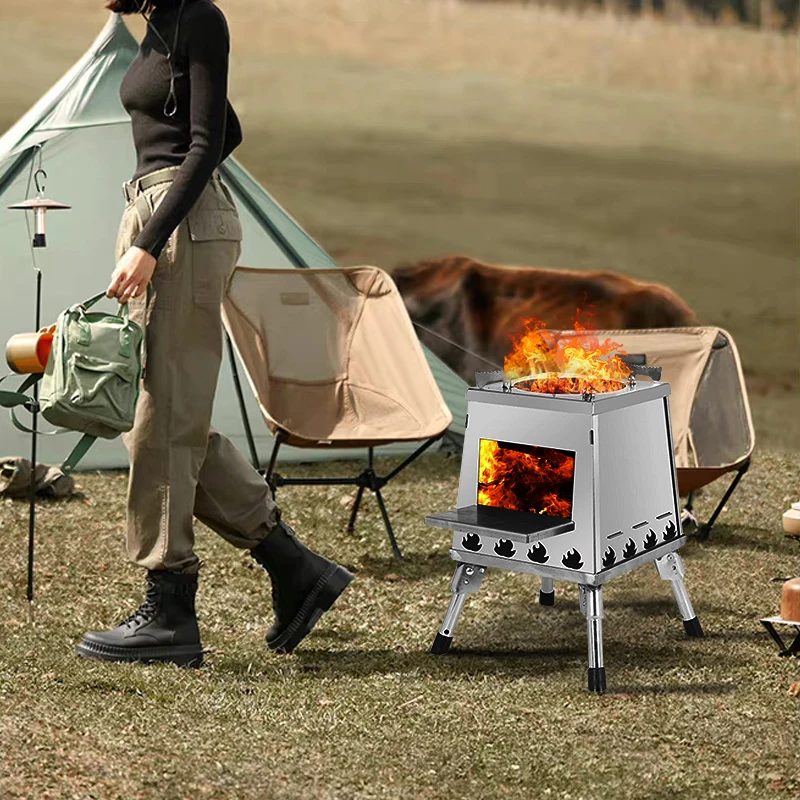 Multi-functional small size Outdoor camp hiking Travel road trip Firewood Stoves