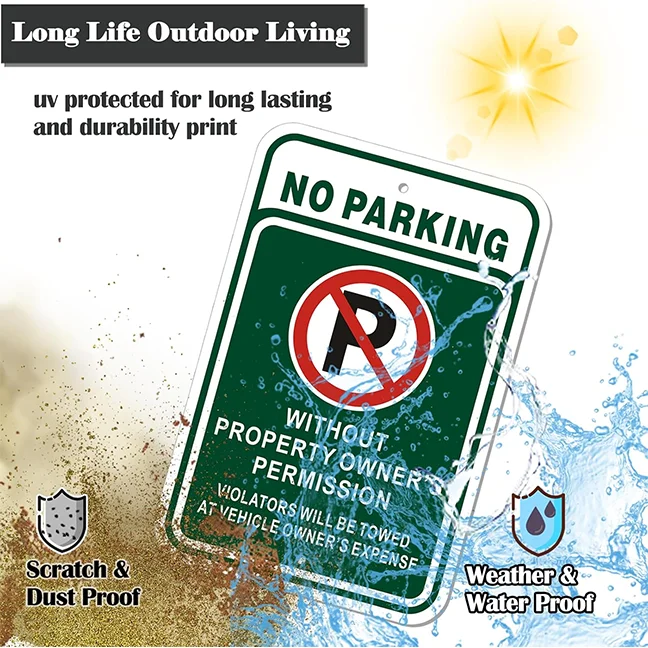 No Parking Personal Sign Without Owners Permission violators will be towed at vehicle Sign Aluminum Tow Away Sign