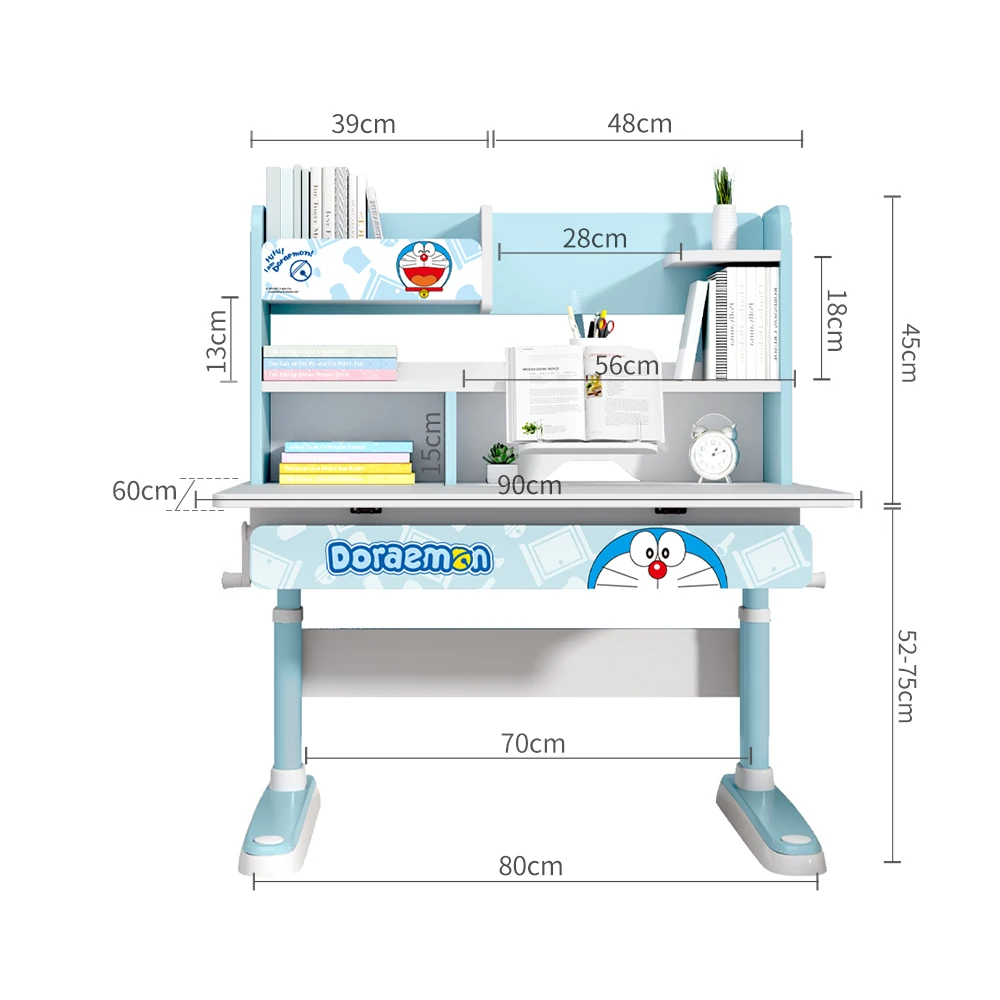 Skycity child drawing table children study table kids height adjustable writing desk With Bookshelf bedroom furniture sets