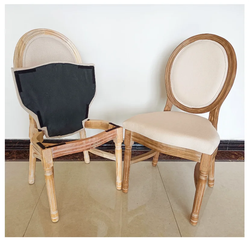 LUS-B003 Classic and Popular Louis Chair for Wedding Events Featuring Stackable Fabric Upholstery in the Timeless Louis XV Style