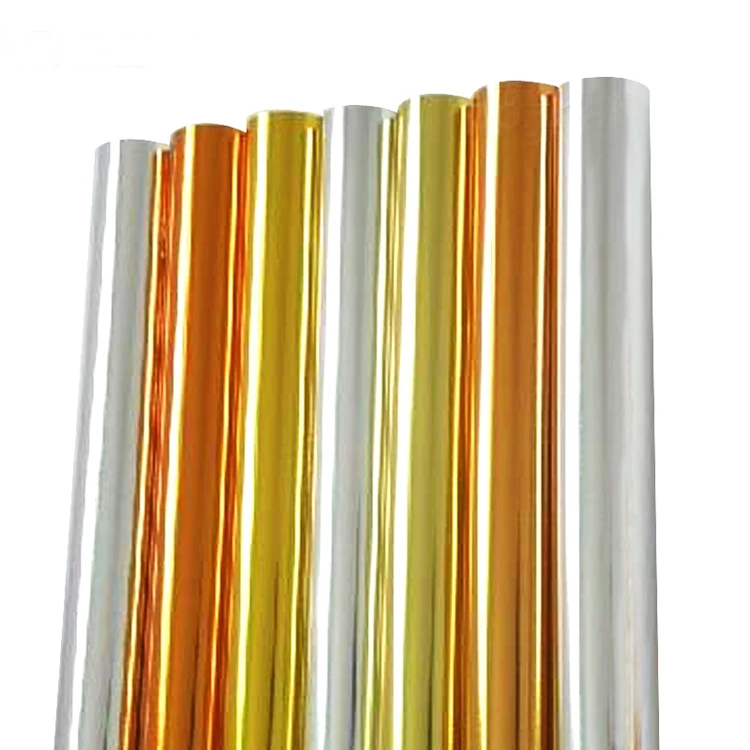 Low MOQ gold silver shiny color paper leather fabric textile Hot Stamping Foil